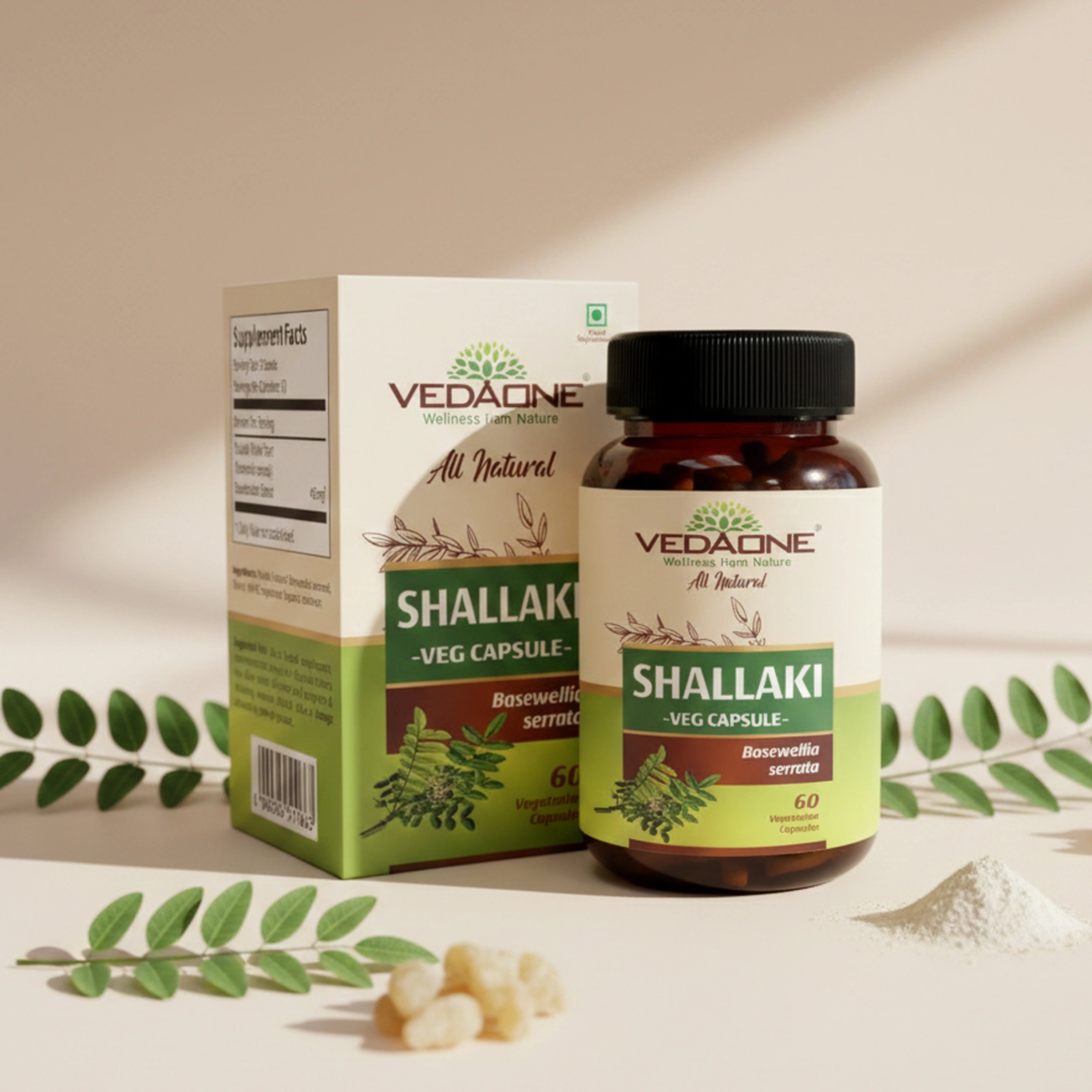 Vedaone Shallaki Capsules 60 Capsules – Herbal Shallaki (Boswellia) Supplement for Joint Comfort & Daily Wellness Support