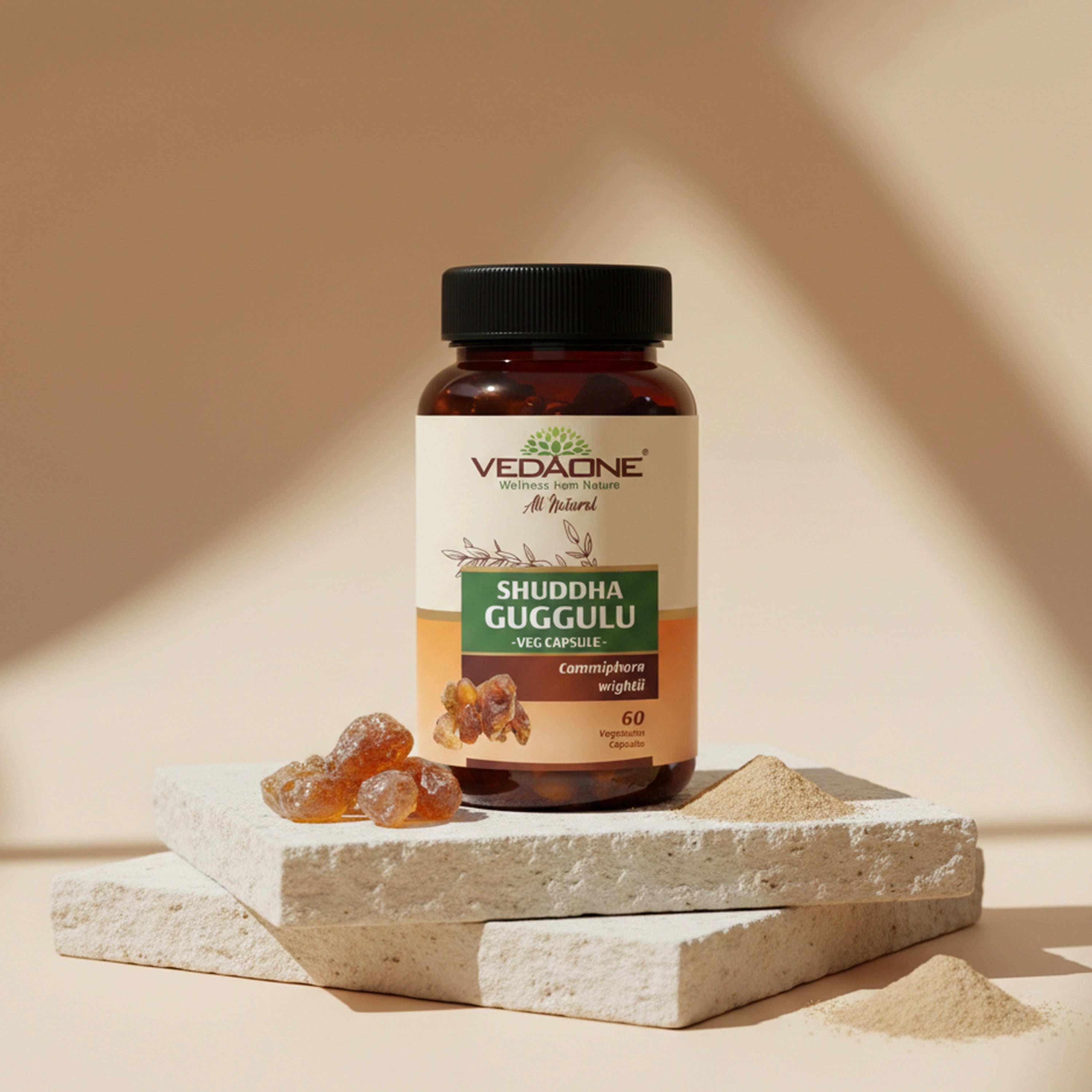 Vedaone Shuddha Guggulu Capsules 60 Capsules – Herbal Guggul Supplement for Daily Wellness & Lifestyle Balance