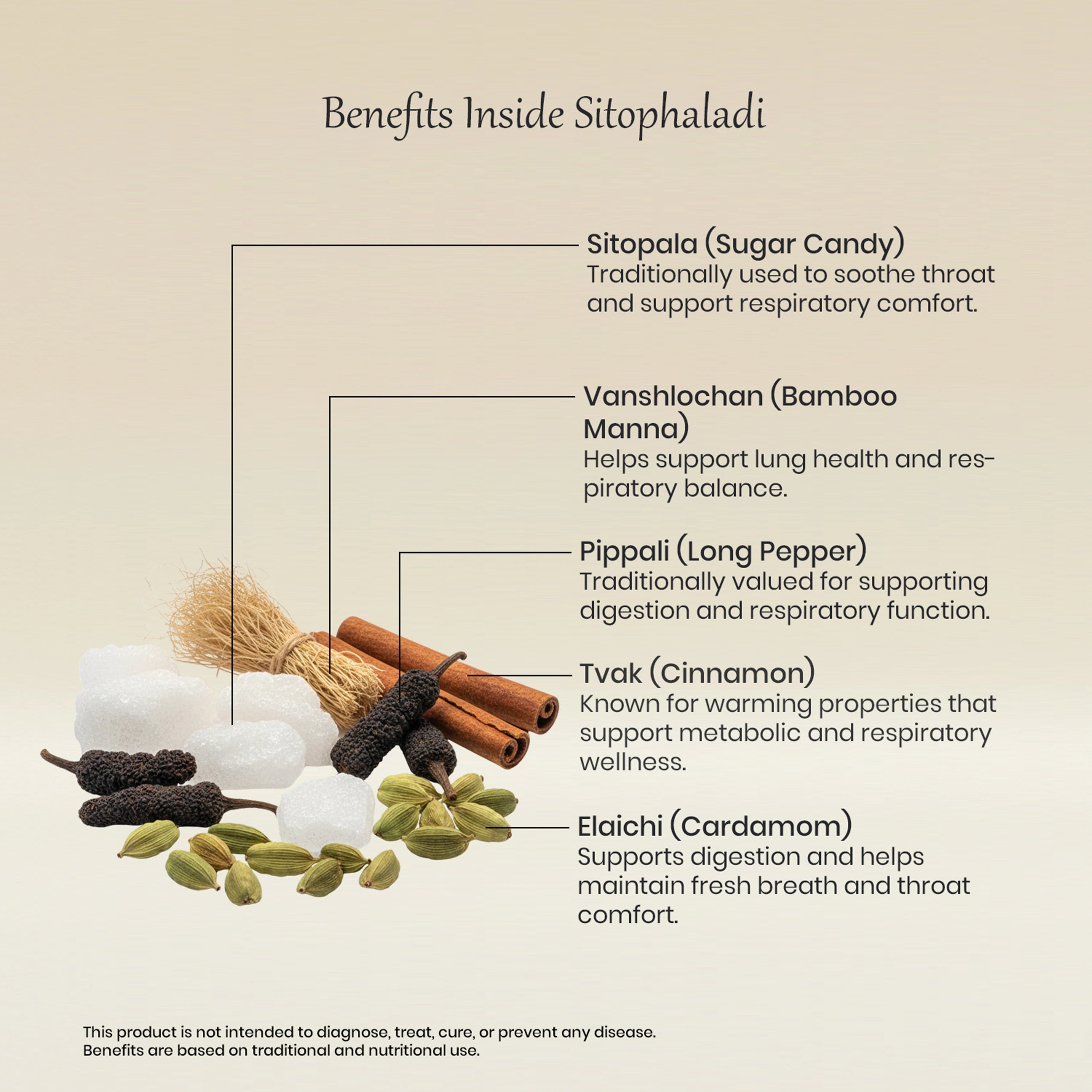 Vedaone Sitophaladi Powder 100 g | Traditional Ayurvedic Blend for Respiratory & Immune Support