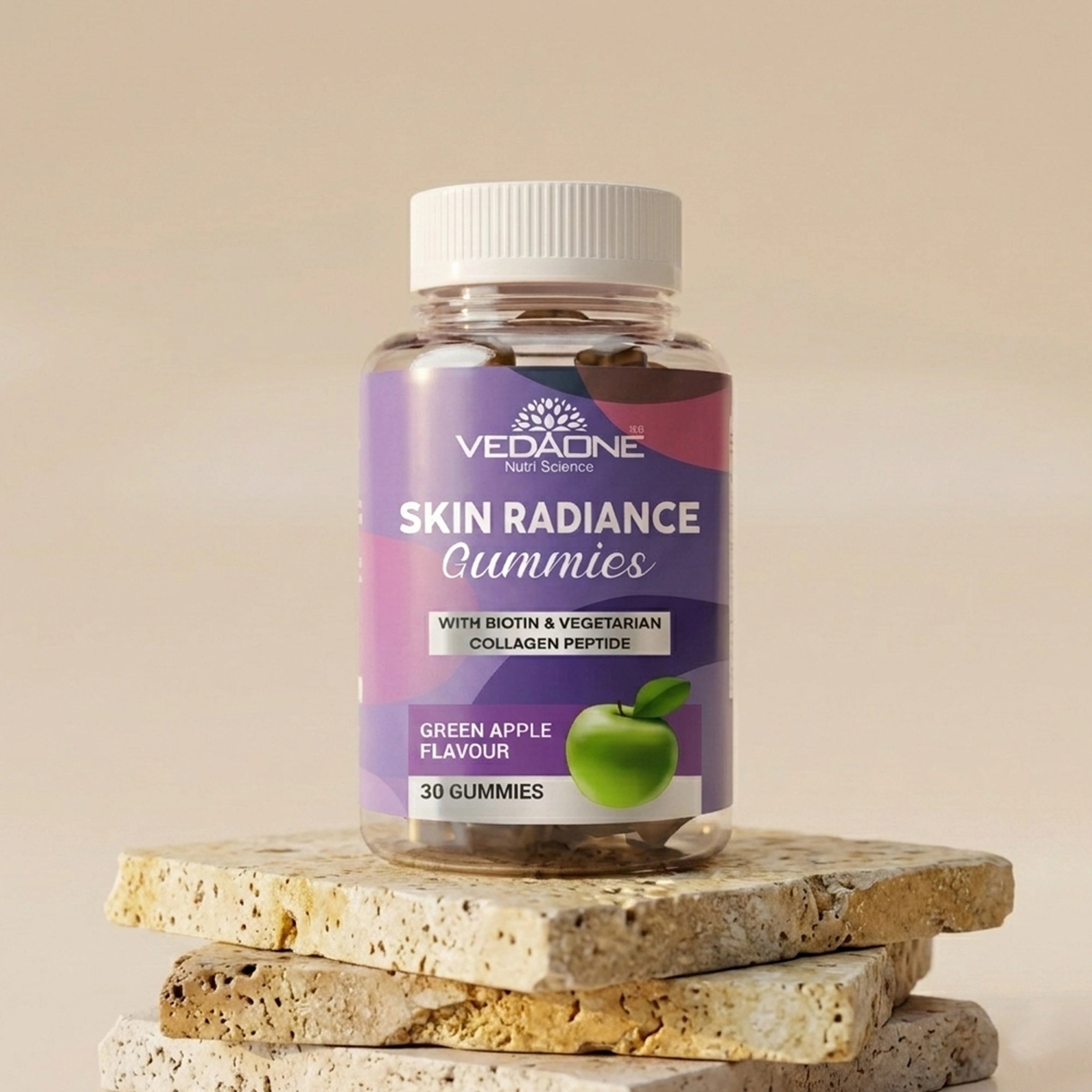 Vedaone Skin Radiance Gummies – 30 Gummies | Advanced Skin Nourishment | Glow, Elasticity & Skin Nourishment