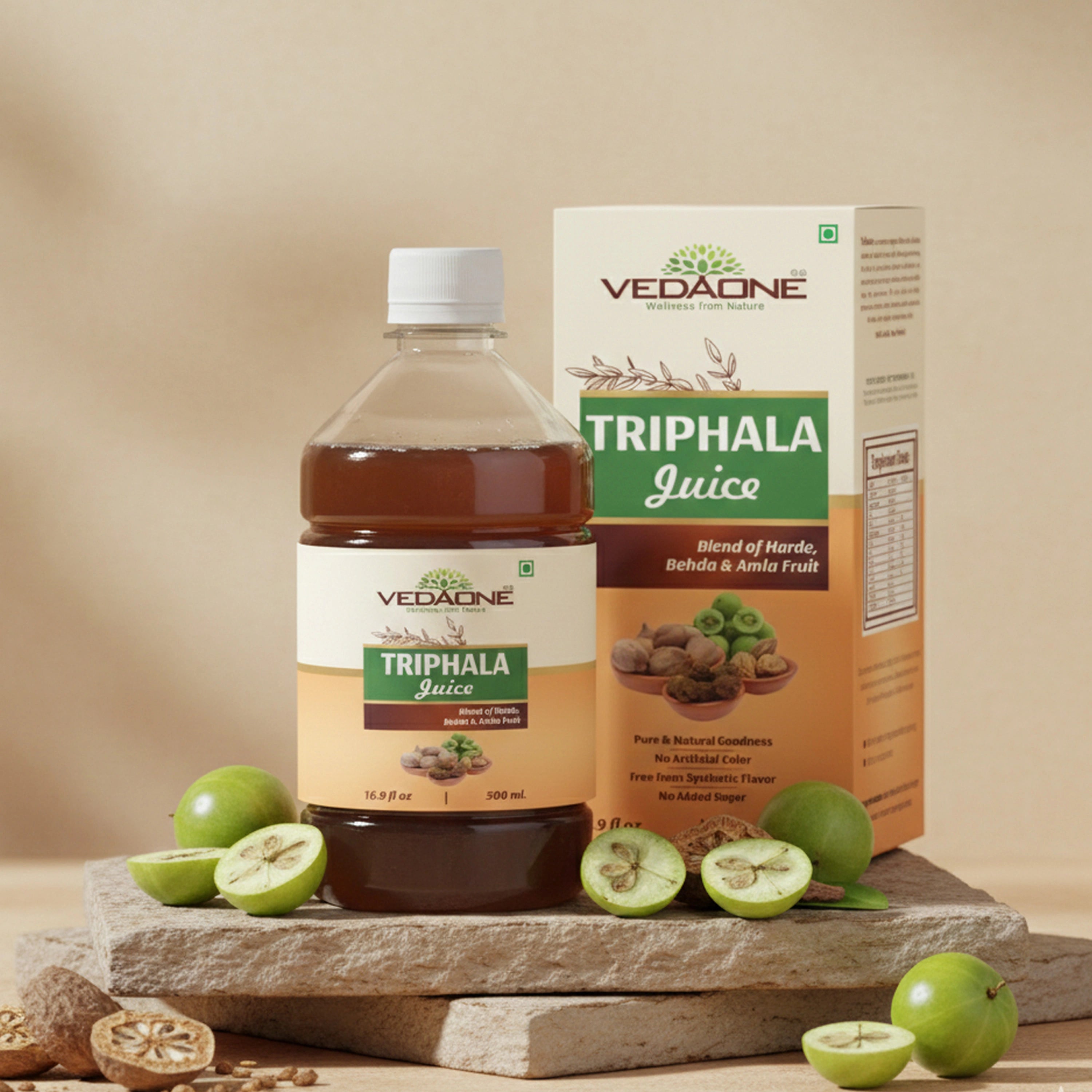 Vedaone Triphala Juice 500ml | Traditional Herbal Wellness Blend with Haritaki, Bibhitaki & Amla