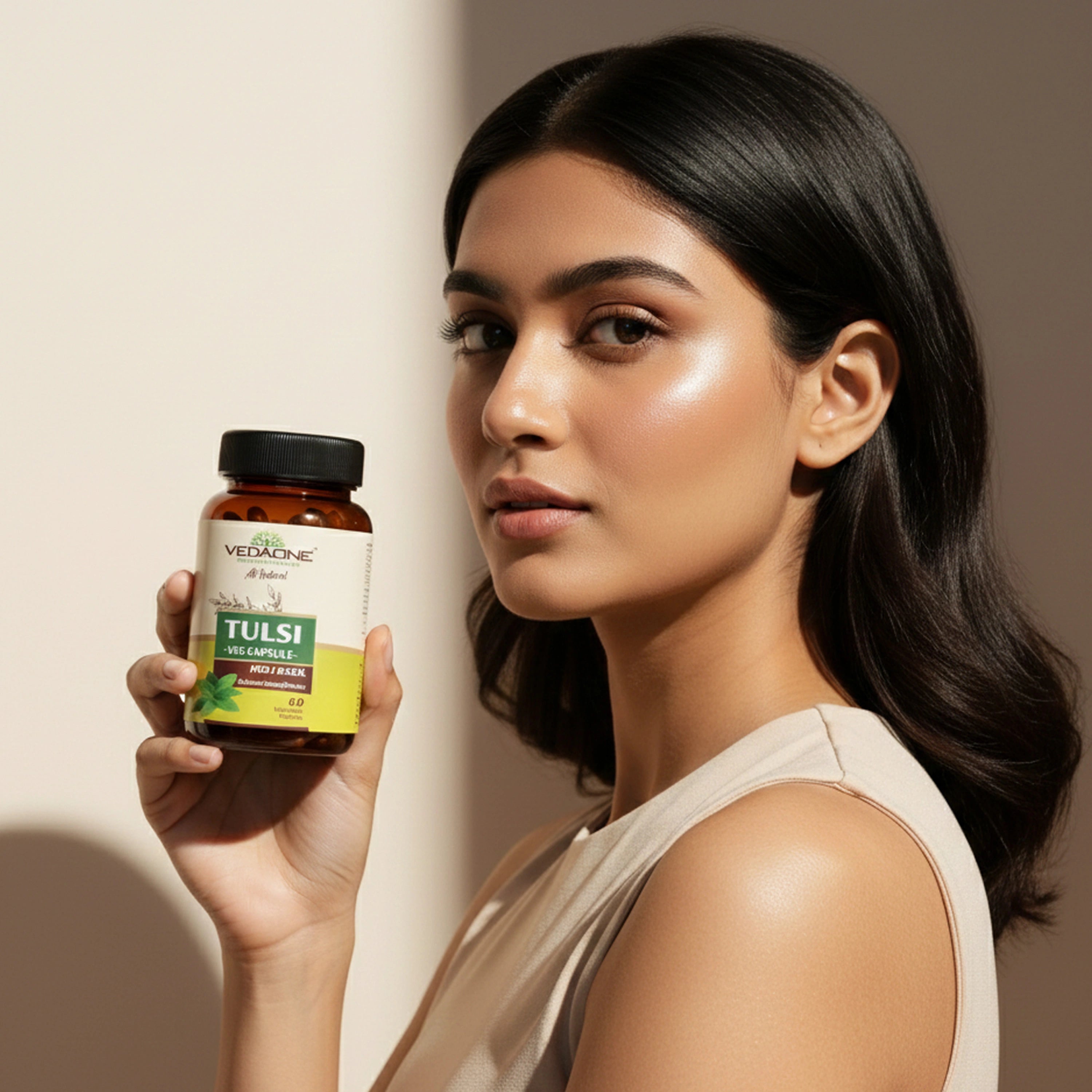 Vedaone Tulsi Capsules 60 Capsules – Herbal Tulsi Supplement for Daily Wellness & Immune Support
