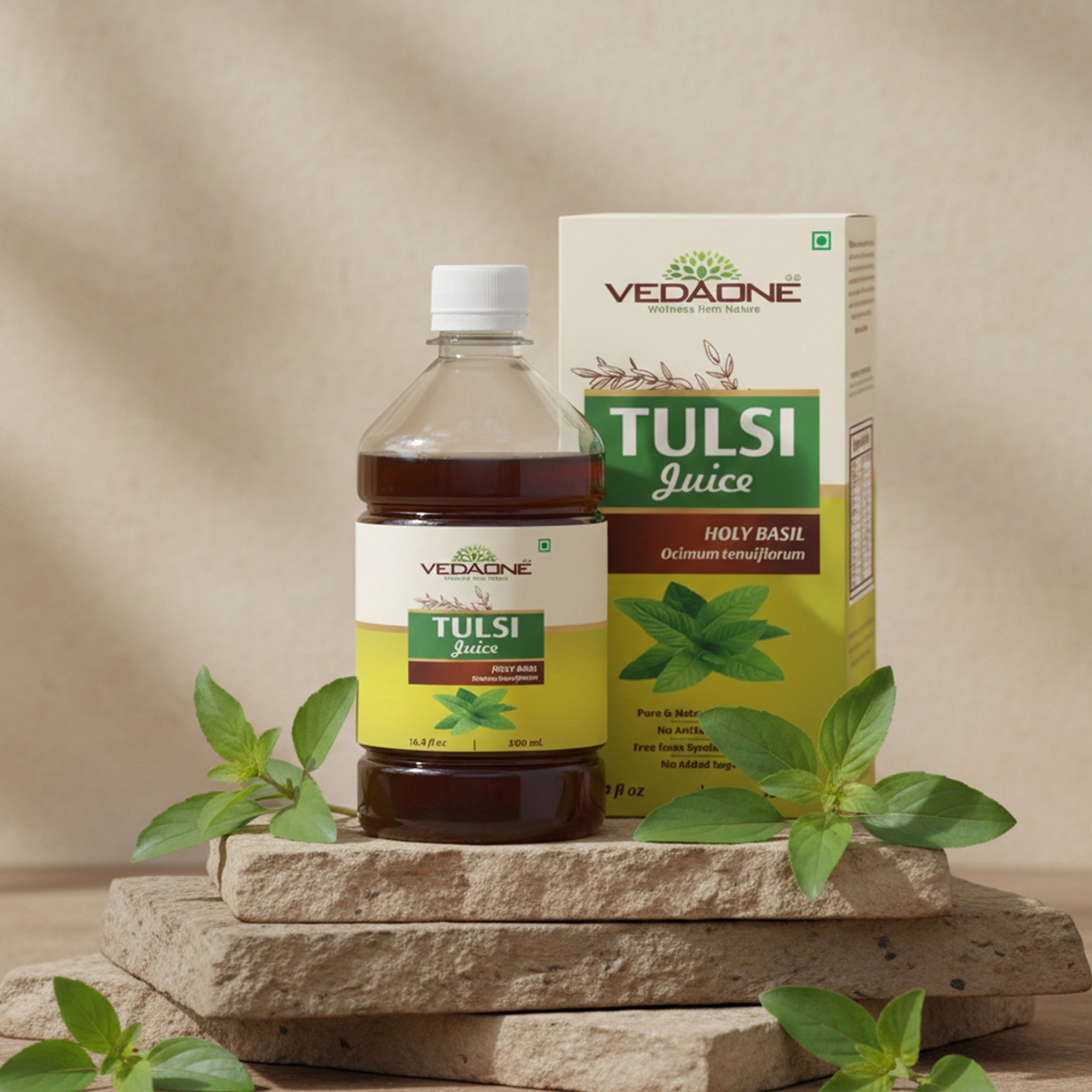 Vedaone Tulsi Juice 500ml | Pure Herbal Wellness Drink with Tulsi