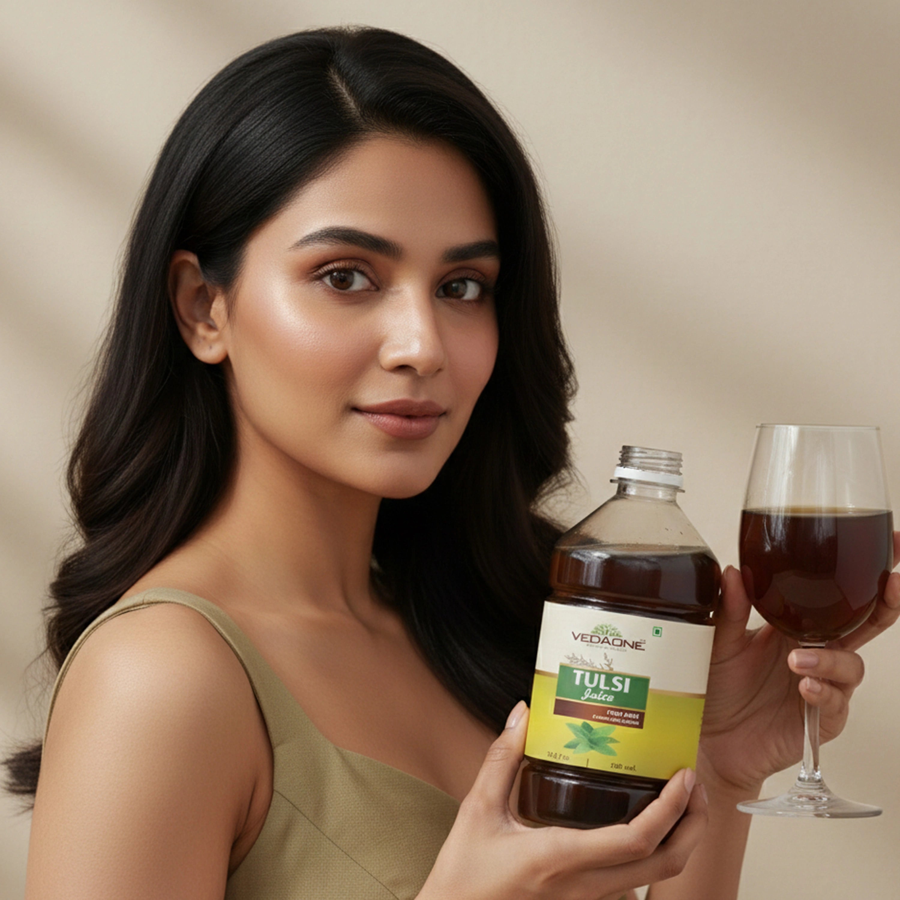 Vedaone Tulsi Juice 500ml | Pure Herbal Wellness Drink with Tulsi