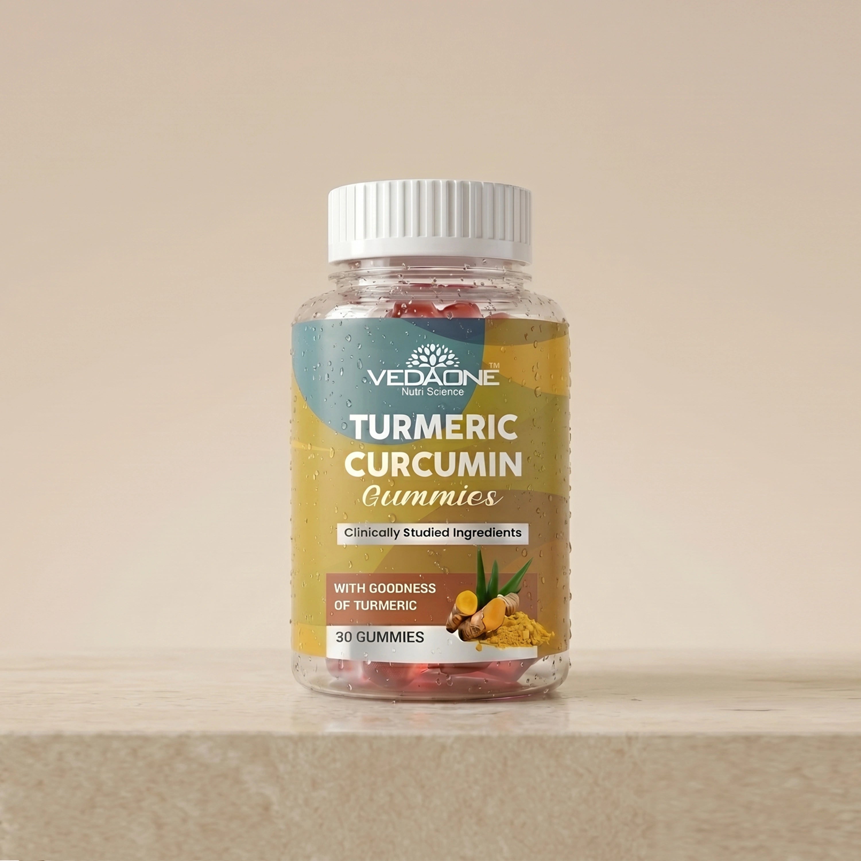 Vedaone Turmeric Curcumin Gummies – 30 Gummies | Joint Support, Antioxidant & Daily Wellness