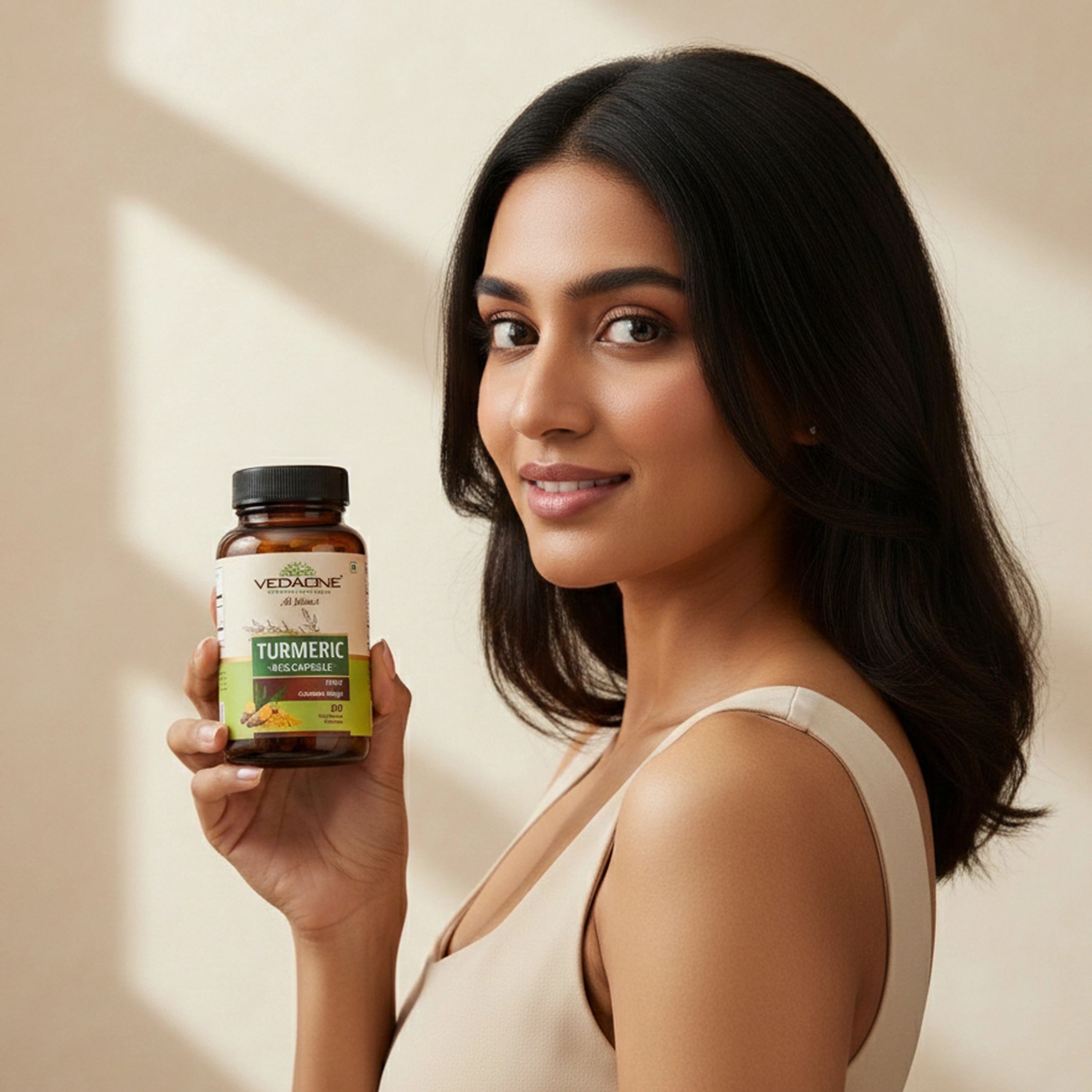 Vedaone Turmeric Capsules 60 Capsules – Herbal Turmeric Supplement for Daily Wellness & Antioxidant Support