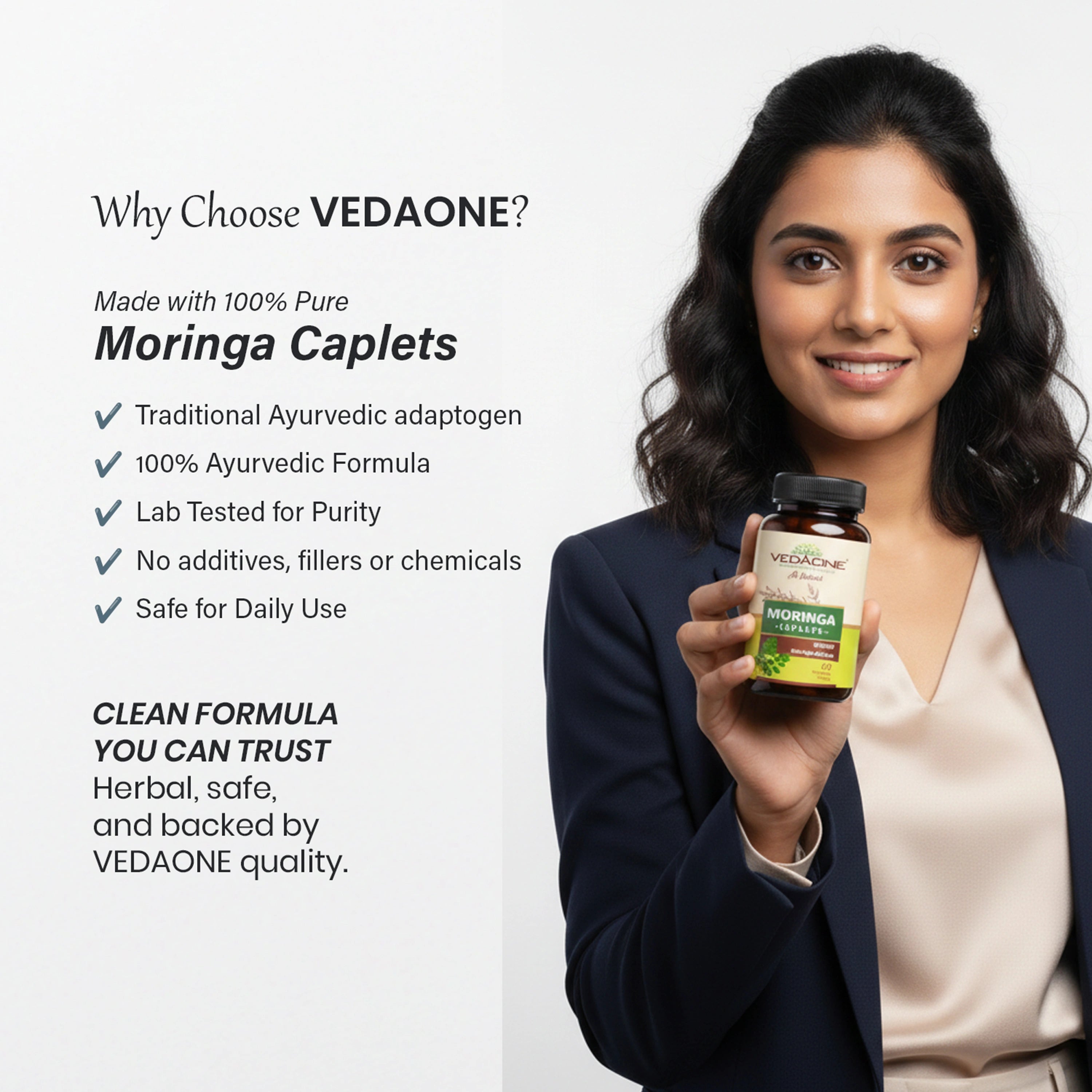 Vedaone Moringa Caplets – 60 Caplets | Plant-Based Daily Nutrition & Wellness Support