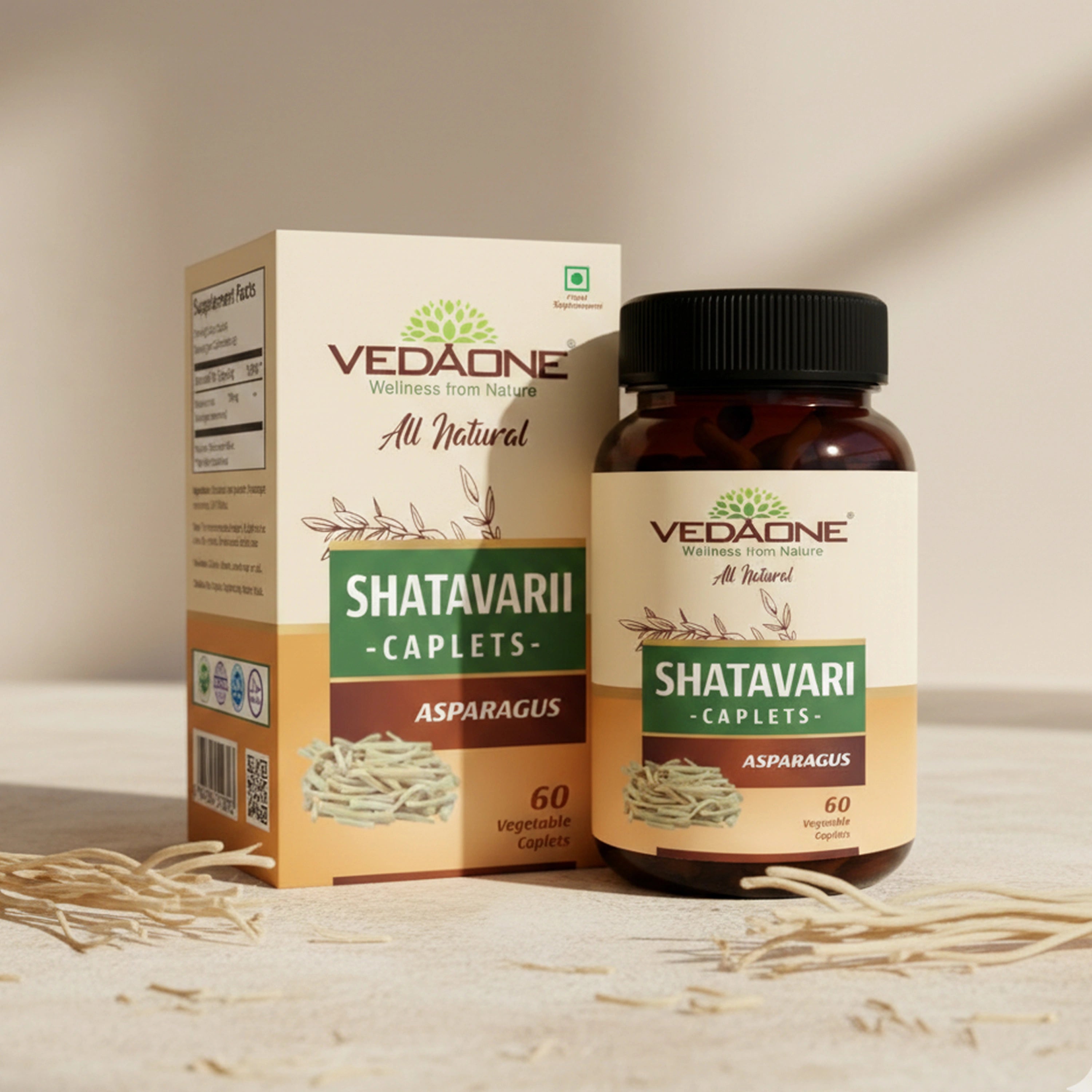 Vedaone Shatavari Caplets – 60 Caplets | Herbal Wellness & Daily Balance Support