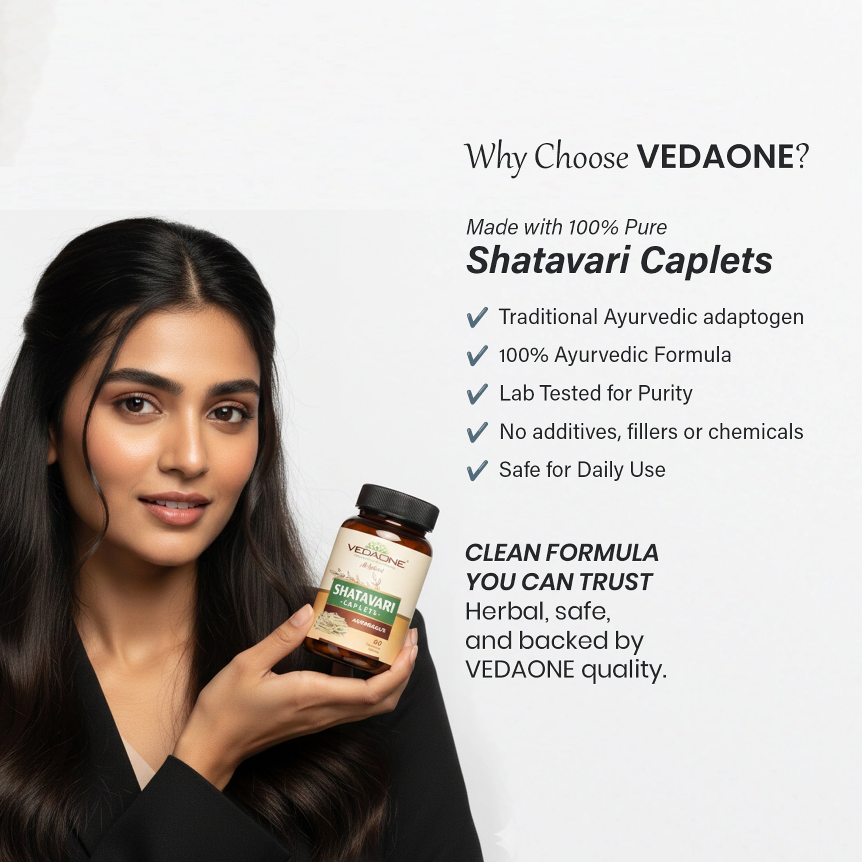 Vedaone Shatavari Caplets – 60 Caplets | Herbal Wellness & Daily Balance Support